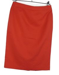 Dámska jahodová vzorovaná púzdrová sukňa M&S