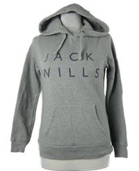 Dámská šedá mikina s logem a kapucí Jack Wills 
