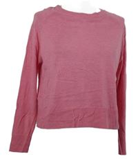 Dámský světlerůžový lehký crop svetr Mango