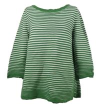 Dámský zeleno-bílý pruhovaný žebrovaný svetr COS