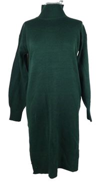 Dámské tmavozelené svetrové šaty s rolákem Brave Soul