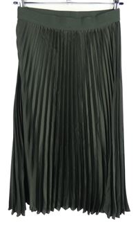 Dámská antracitová plisovaná midi sukně H&M