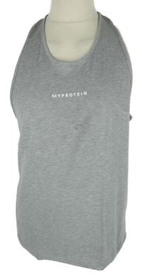 Pánske sivé športové tielko s logom My Protein