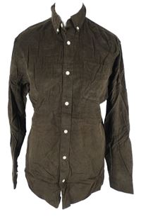 Pánská hnědá manšestrová košile Jack & Jones 
