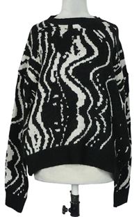 Dámsky čierno-biely vzorovaný sveter Primark