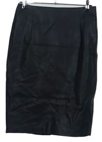 Dámska čierna koženková púzdrová sukňa Orsay