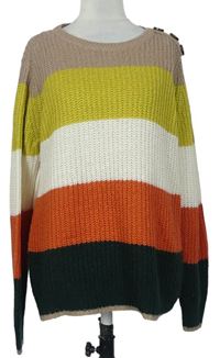 Dámsky farebný pruhovaný sveter Pep&Co