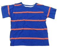 Modro-lososové pruhované tričko Rebel