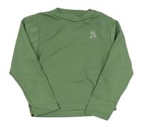 Khaki UV triko s palmami 