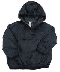 Tmavomodrá šušťáková nepromokavá bunda s kapucňou Next