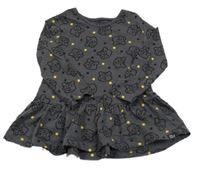 Šedé bavlněné šaty s medvídkem Pudsey George