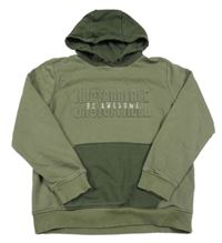 Khaki mikina s 3D nápisem a kapucí George