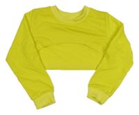 Neónově žltá crop mikina Shein