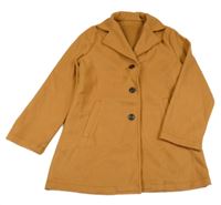 Rezavý flaušový kabát