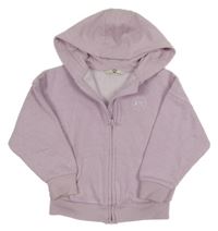 Lila prepínaci mikina s potlačou a kapucňou George