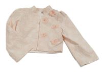 Světlerůžové vzorované bolerko s kytičkami 