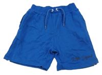 Modré teplákové kraťasy s nápisom Pep&Co