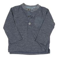 Modro-šedé melírované triko F&F