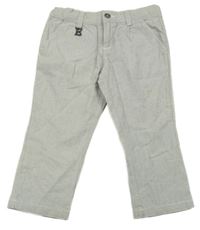 Sivo-biele plátenné nohavice My Chicco