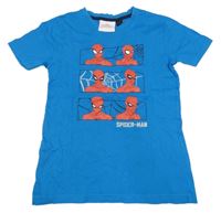 Modré tričko so Spidermanem
