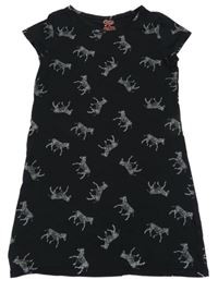 Čierne šaty so zebrami C&A