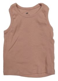 Ružový rebrovaný top H&M