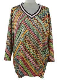 Dámske farebné vzorované tričko