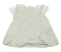 Bílá polo halenka s volánky H&M