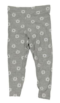 Šedé legíny s kytičkami Primark