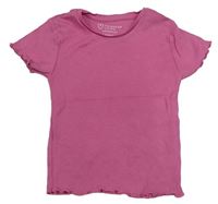 Ružové rebrované crop tričko Primark