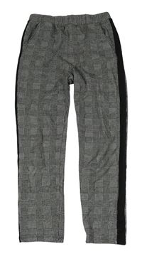 Sivo-čierne kockované legíny s pruhom H&M