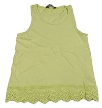Citronový top s čipkou Primark
