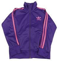 Fialová sportovní propínací mikina Adidas