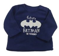 Tmavomodrá fleecová mikina - Batman George