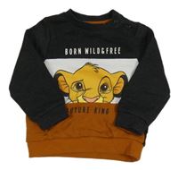 Tmavošedo-biela mikina - Levíý kráľ Disney