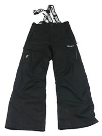 Černé šusťákové zimní oteplovačky s odepínacími kšandami NEVICA