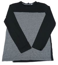 Čierno-melírované tričko C&A