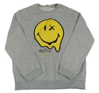 Šedá mikina se smajlíkem H&M