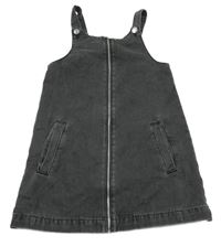 Tmavosivé rifľové na traké prepínaci šaty George