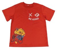 Červené tričko s potiskem 