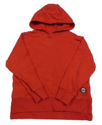 Červená mikina s nášivkou a kapucí Next