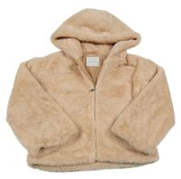 Světlerůžová kožešinová bunda s kapucí Primark