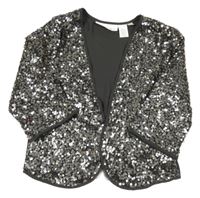 Tmavošedé šifonovo/flitrové bolérko H&M