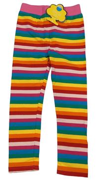 Nové - Farebné pruhované legíny