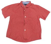 Červeno-biela kockovaná košeľa TOMMY HILFIGER