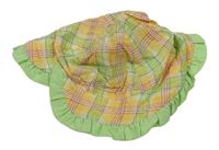 Zeleno-žlto-červený kockovaný klobúk Adams