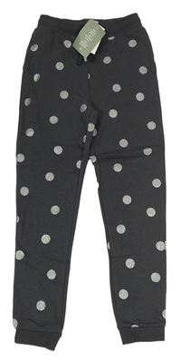 Šedé tepláky s puntíky H&M