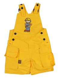 Žluté šusťákové laclové kraťasy s Bořkem Mothercare