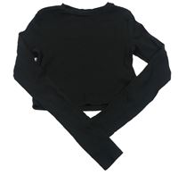 Čierne crop tričko H&M