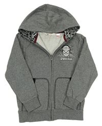 Šedá propínací mikina se Spider-manem a kapucí H&M